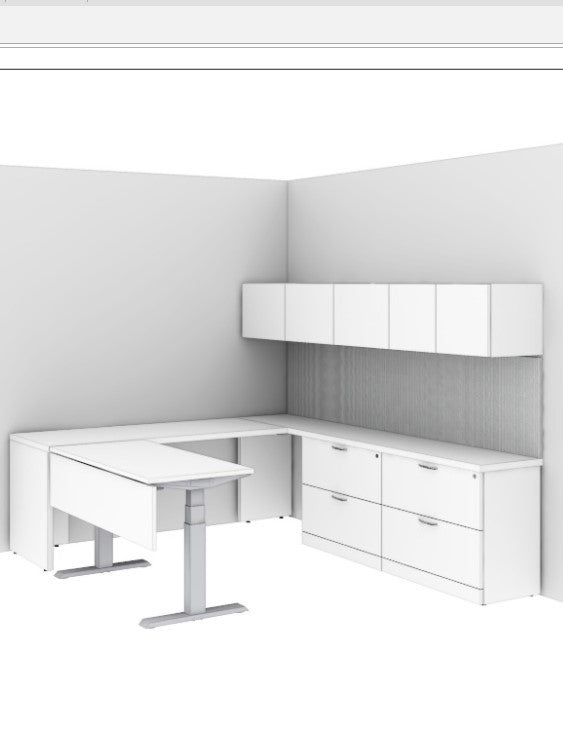 STEELCASE | U-SHAPED HEIGHT-ADJUSTABLE DESK