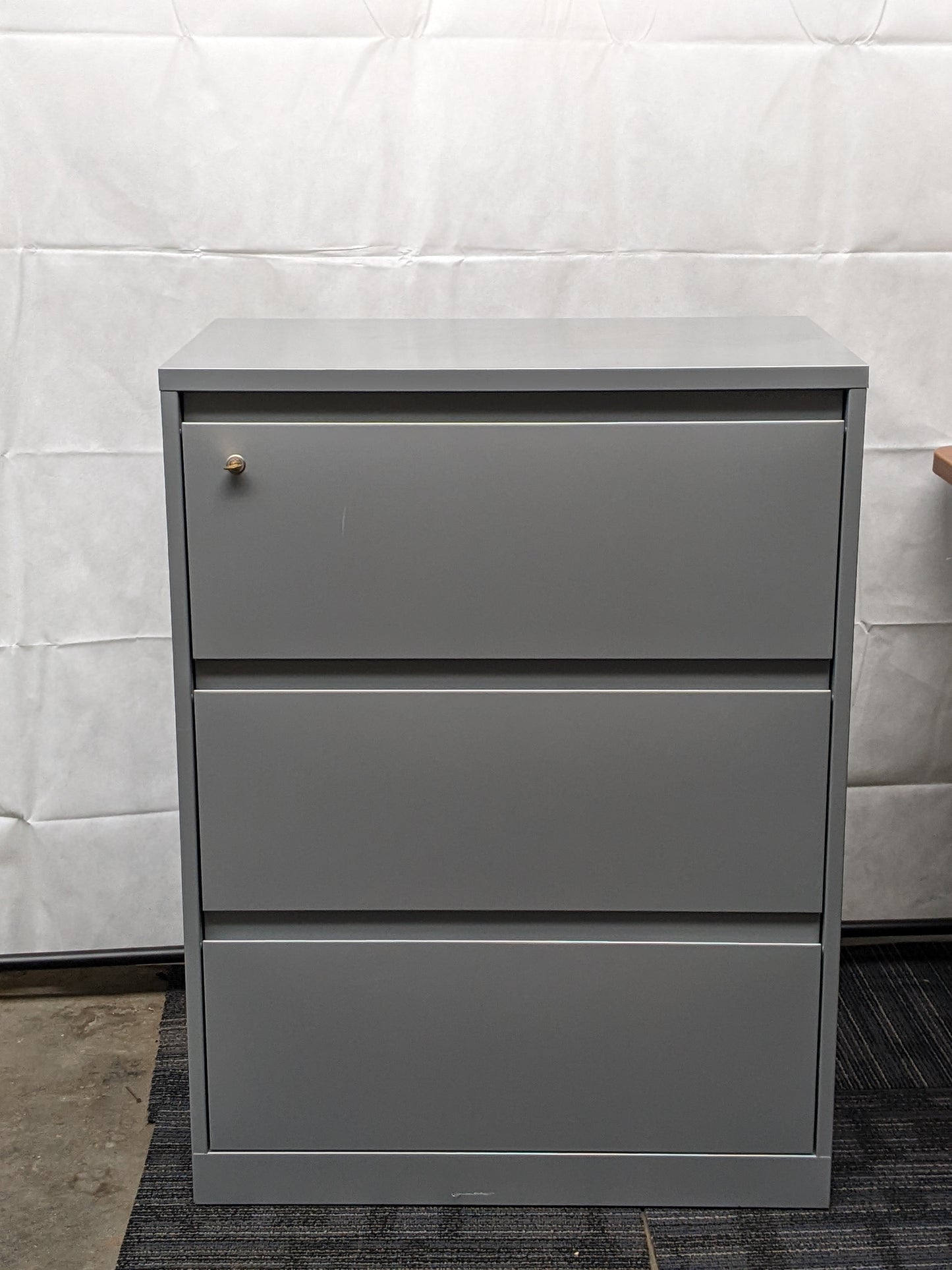 STEELCASE LATERAL FILE 3 DRAWERS FLUSH STEEL FRONT