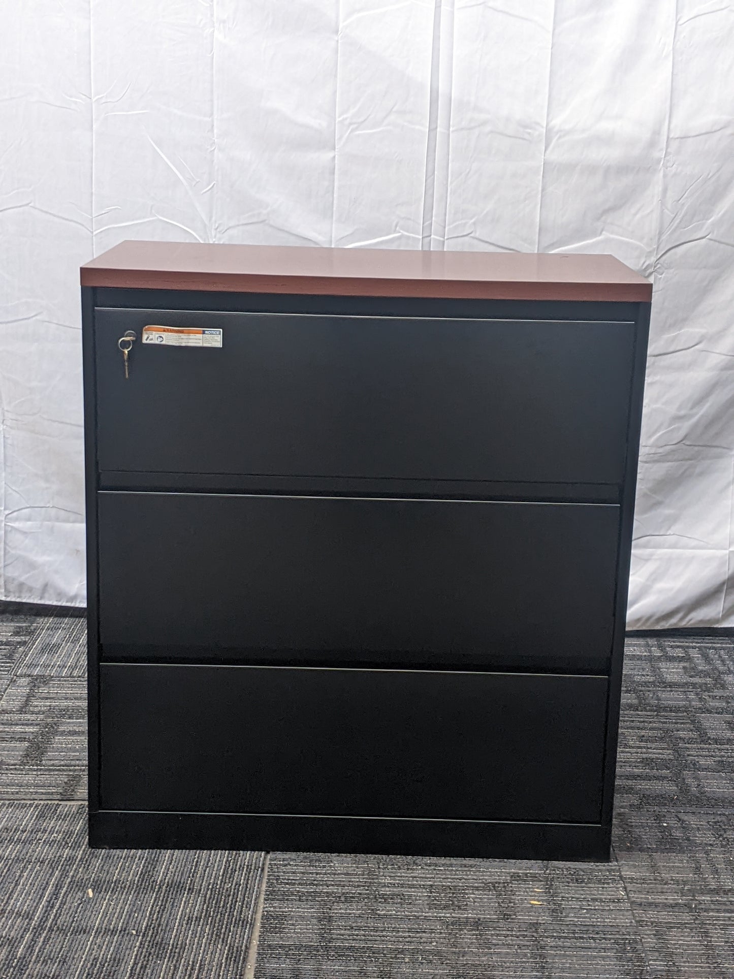 STEELCASE LATERAL FILE 3 DRAWERS FLUSH STEEL FRONT