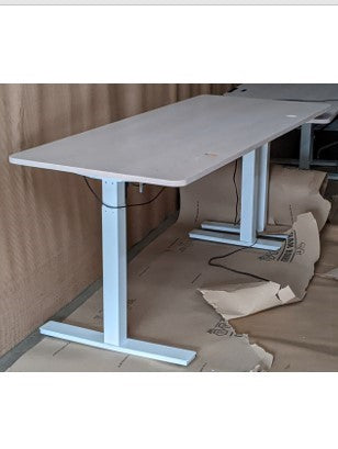 LIGHT OAK HEIGHT ADJUSTABLE TABLE