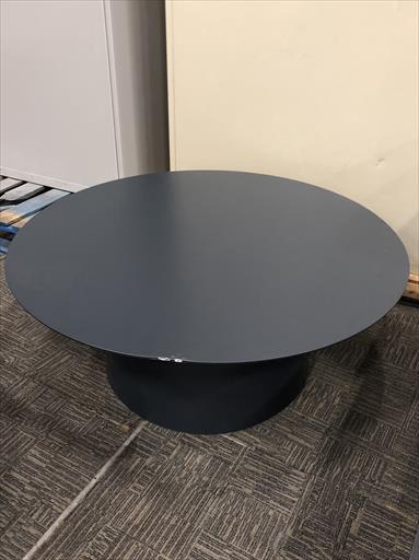 BLU DOT CIRCULAR COFFEE TABLE DENT IN TOP