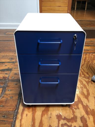POPPIN STOW FILE CABINET MOBILE 3 DRAWER
