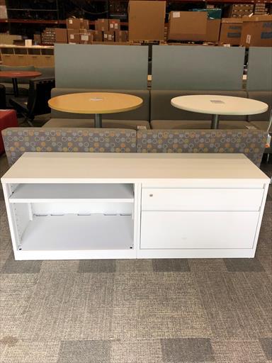 STEELCASE COMBINATION STORAGE CREDENZA LEFT HAND OPEN END