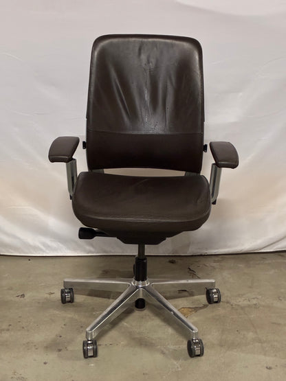 Amia Task Chair, Sewn Leather