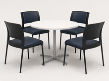 Preowned 4-Person Café Table & Steelcase Chair Set