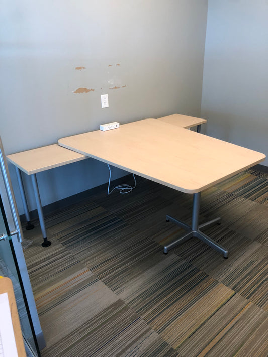 STEELCASE TRAPEZOID TABLE