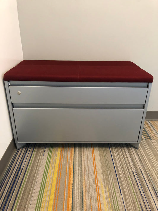 STEELCASE 1 1/2H DRAWER/DRAWER LATERAL FILE, FLUSH STEEL FRONT