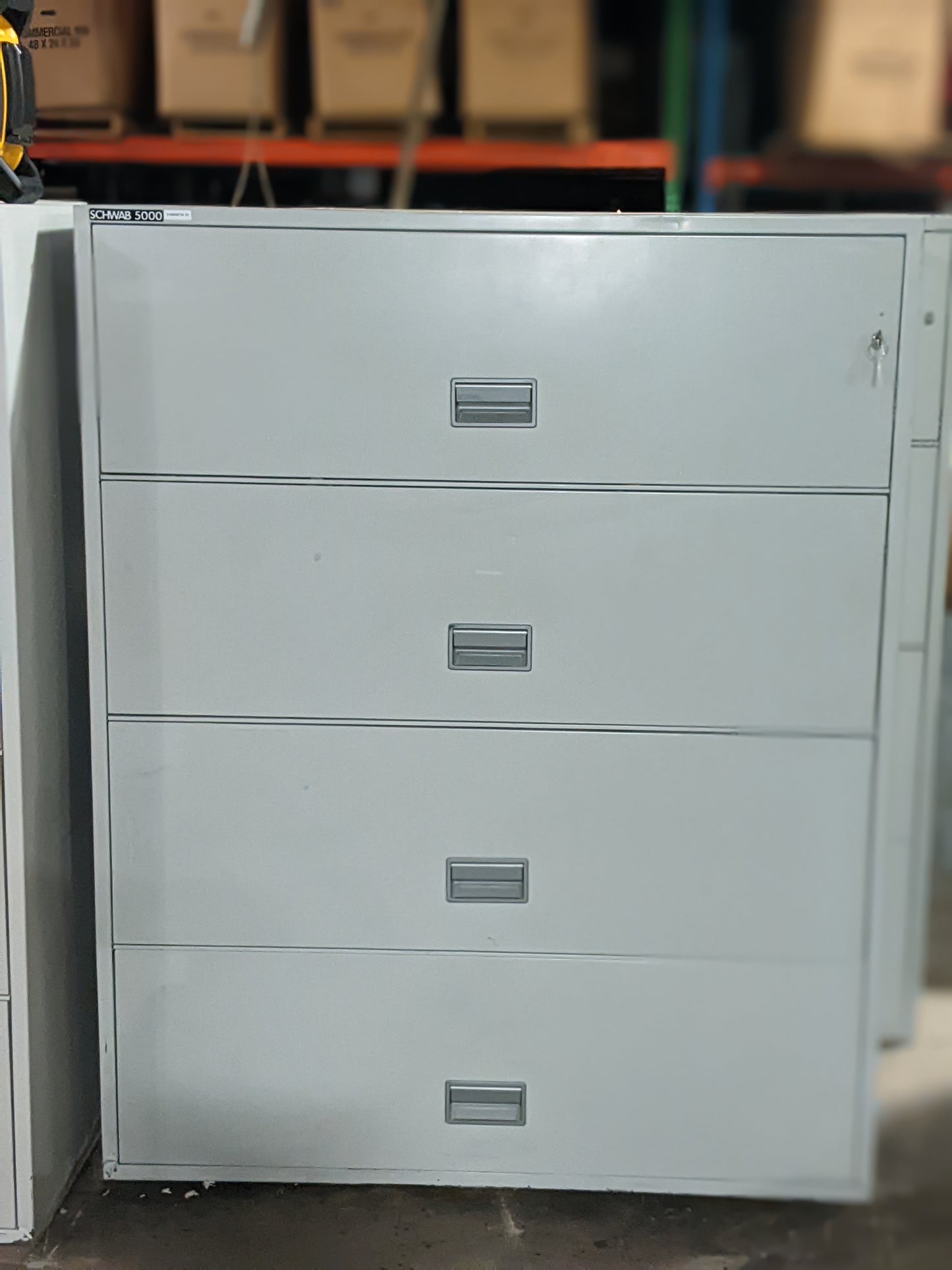 SCHWAB 5000 4 DRAWER LATERAL FILE FIRE RATED