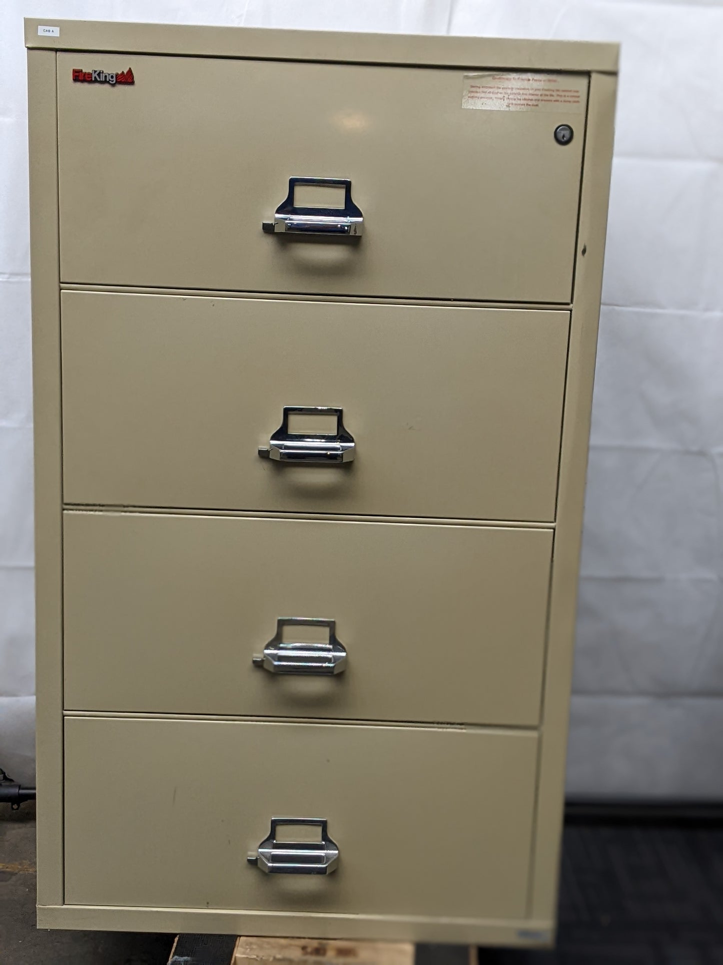 FIRE KING FIREPROOF 4 DRAWER LATERAL FILE