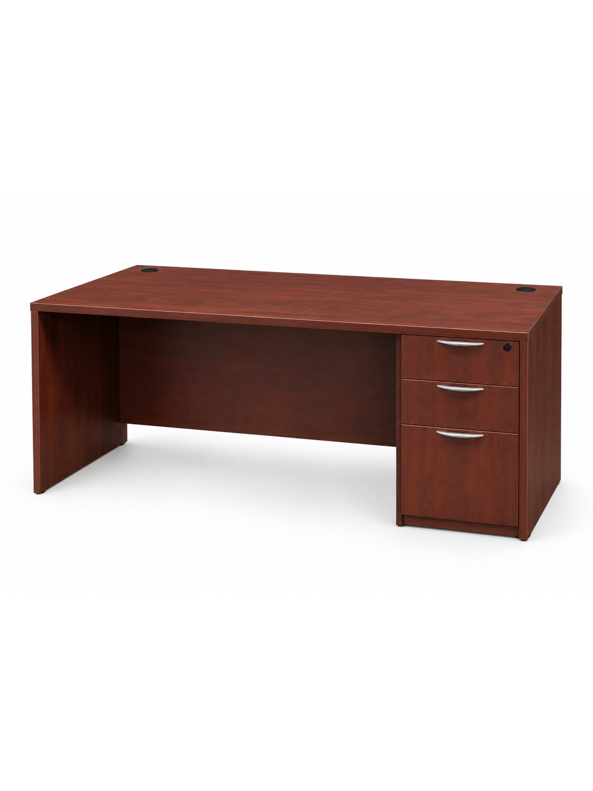 Rectangular Desk Shell with Attached File