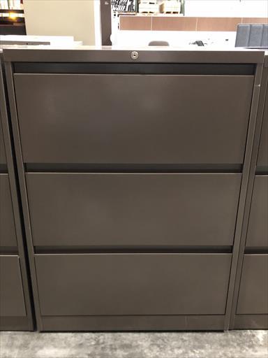 STEELCASE 3 DRAWER LATERAL FILE 30 wide