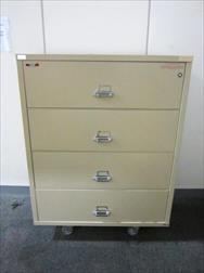 FIRE KING FIREPROOF 4 DRAWER LATERAL FILE