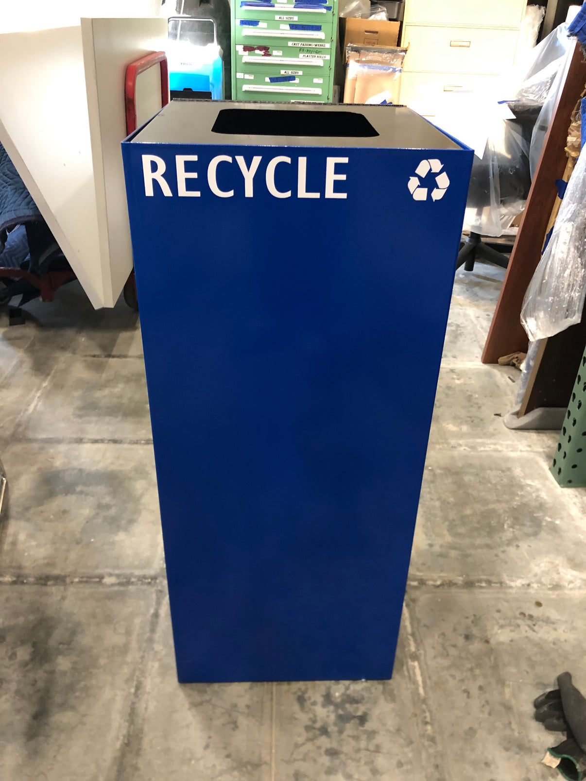 METAL RECYCLING BIN BLUE Storr PreOwned