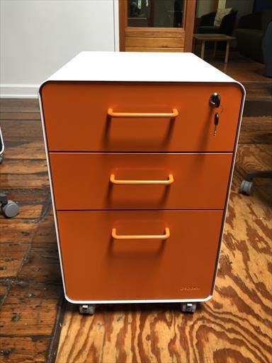 POPPIN STOW FILE CABINET MOBILE 3 DRAWER