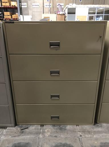 SCHWAB 5000 4 DRAWER LATERAL FILE FIRE RATED